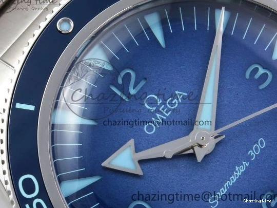 0504 Seamaster 300 Heritage VSF 1:1 Best Edition Blue Dial on SS Bracelet A8912 Super Clone Packable 7716